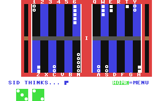 Boray Gammon — нарды с сильным ИИ на компьютерах Commodore Boray Gammon — нарды с сильным ИИ на компьютерах Commodore
