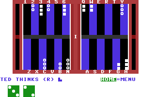 Boray Gammon — нарды с сильным ИИ на компьютерах Commodore Boray Gammon — нарды с сильным ИИ на компьютерах Commodore