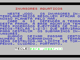 Найдена и опубликована португальская игра Invasores Aquáticos для ZX Spectrum Найдена и опубликована португальская игра Invasores Aquáticos для ZX Spectrum