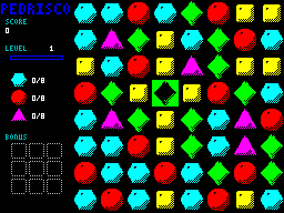 Pedrisco — неплохая игра жанра «три в ряд» для ZX Spectrum Pedrisco — неплохая игра жанра «три в ряд» для ZX Spectrum