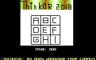 Аддиктивная головоломка Thinker 2018 для Commodore 64 Аддиктивная головоломка Thinker 2018 для Commodore 64