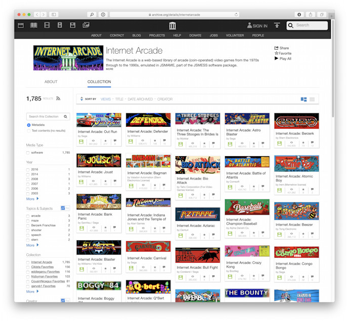 Больше 1100 игровых автоматов попало в «Интернет-архив» — и во все можно сыграть в браузере Больше 1100 игровых автоматов попало в «Интернет-архив» — и во все можно сыграть в браузере